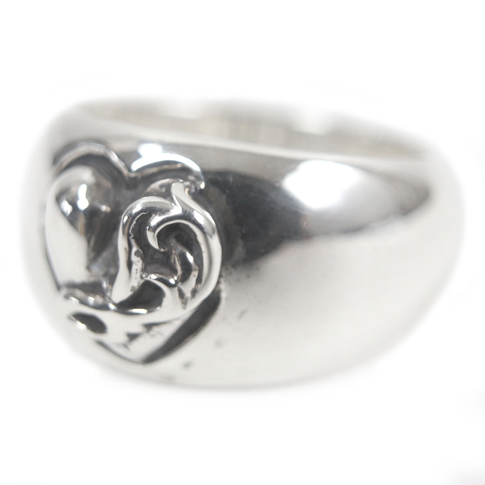 Chrome Hearts 22K Heart In Band Ring "Silver"