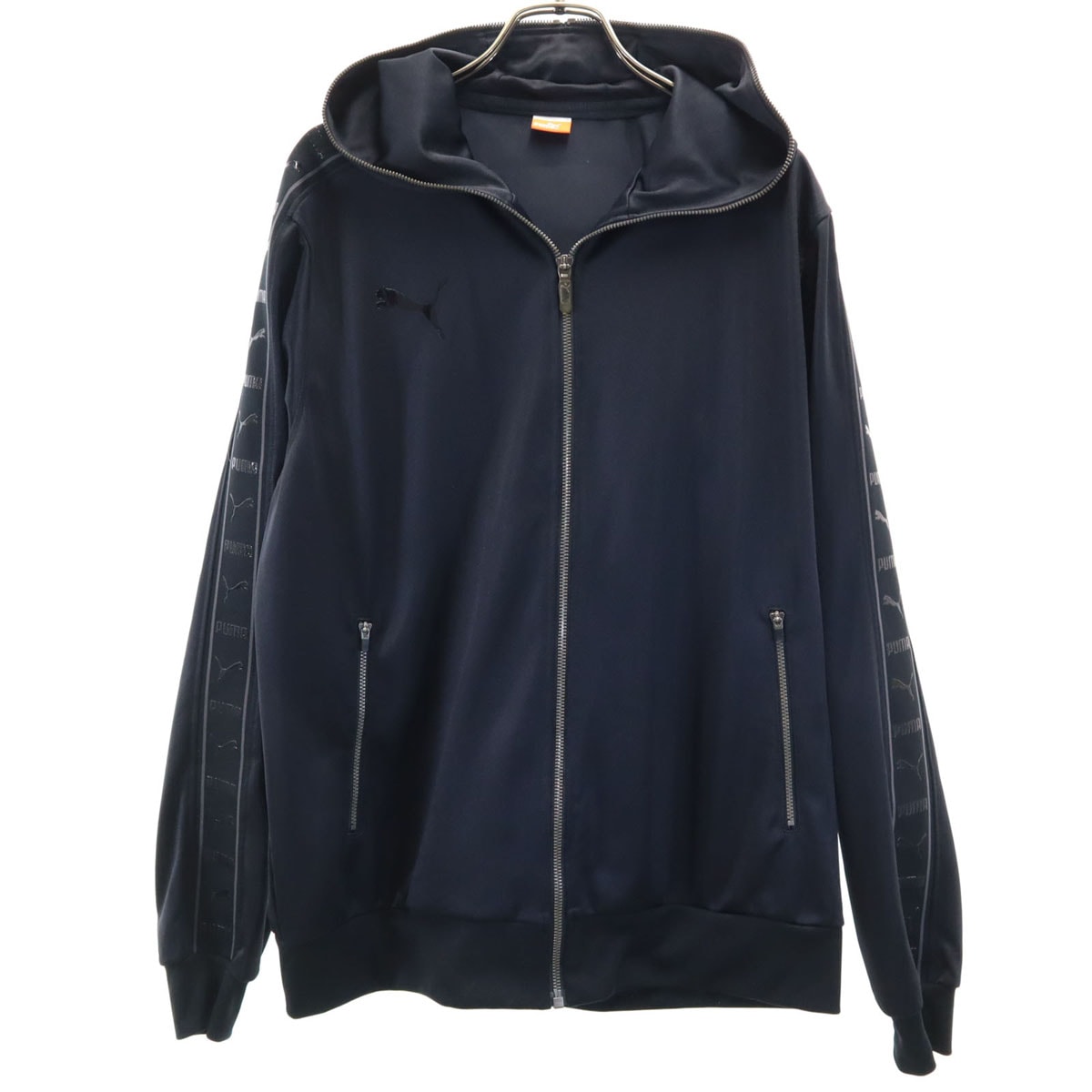 PUMA プーマ 日本製 長袖 ジップパーカー O 黒 ジャージ