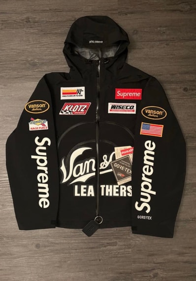 Supreme x Vanson Leathers GORE-TEX Shell Jacket "Black"