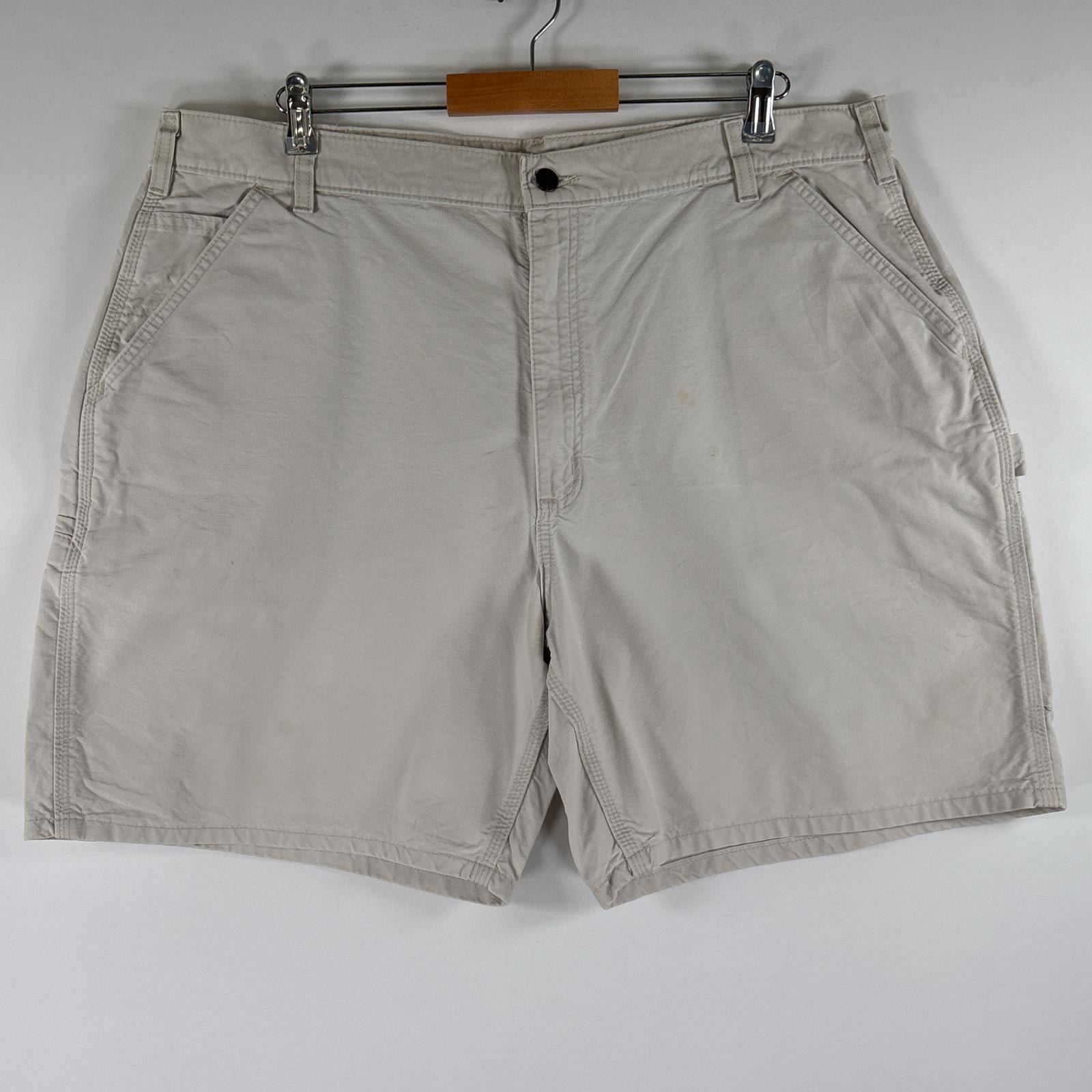 古着 カーハート Carhartt ショートパンツ ダック ペインター 半ズボン ハーフパンツ 短パン ワンポイント アイボリー メンズ