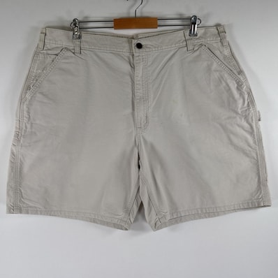 古着 カーハート Carhartt ショートパンツ ダック ペインター 半ズボン ハーフパンツ 短パン ワンポイント アイボリー メンズ