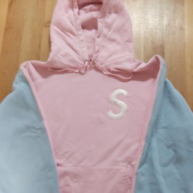 Supreme S Logo Split Hooded Sweatshirt "Light Pink"