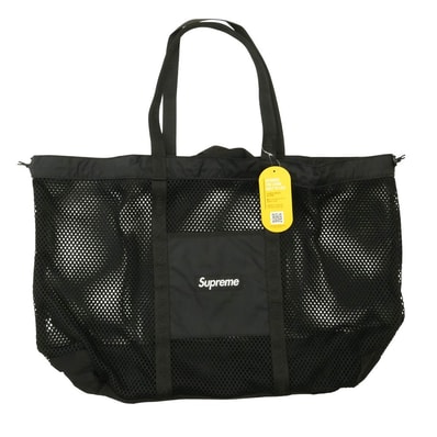 Supreme シュプリーム トートバッグ 25SS Mesh Tote Bag ボックスロゴ メッシュ トートバッグ ブラック系 40×64×19cm【極上美品】【中古】