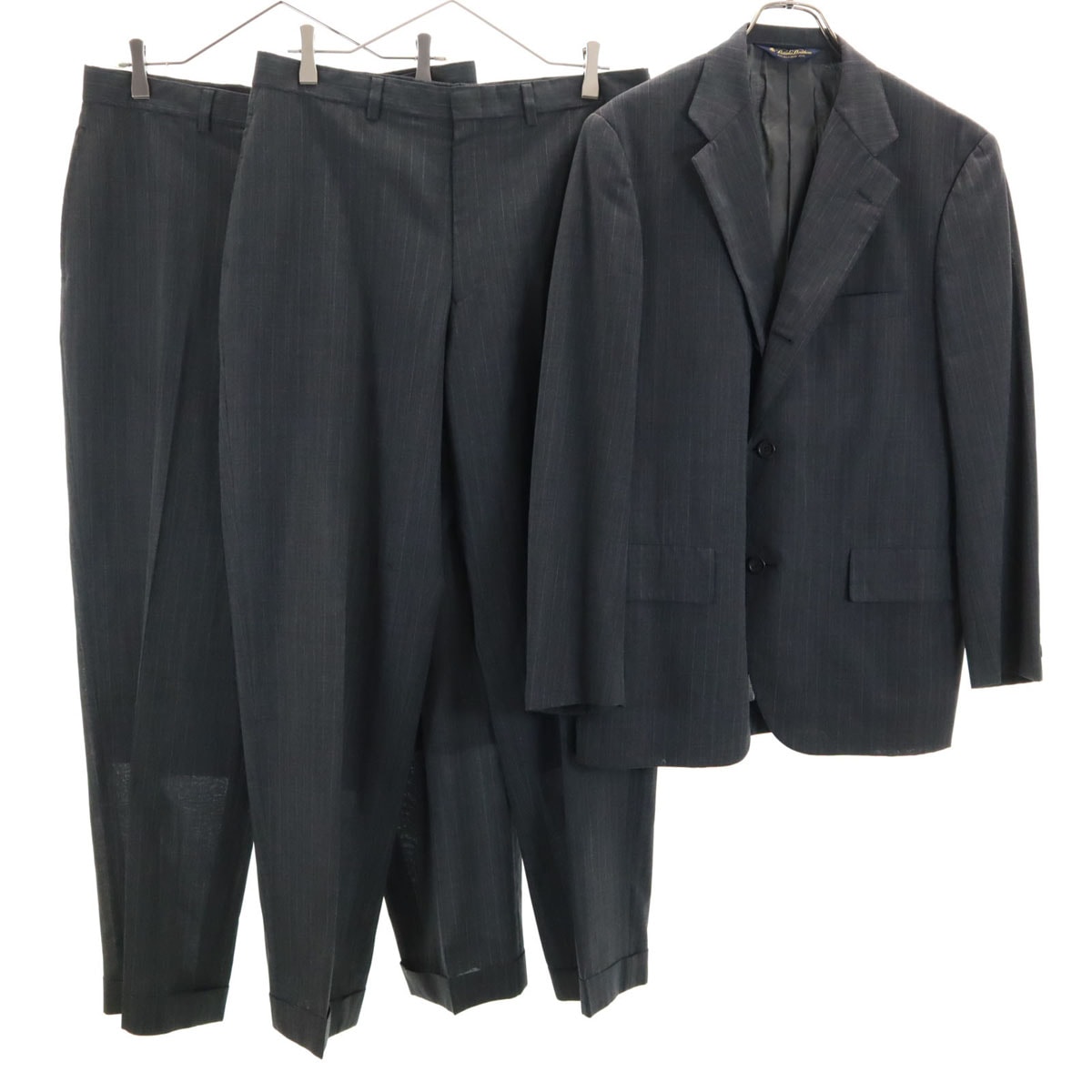 【美品】ブルックスブラザーズ/ストライプ柄セットアップスーツ/グレー/13号 Brooks Brothers ブルックスブラザーズ ストライプ柄 スーツ