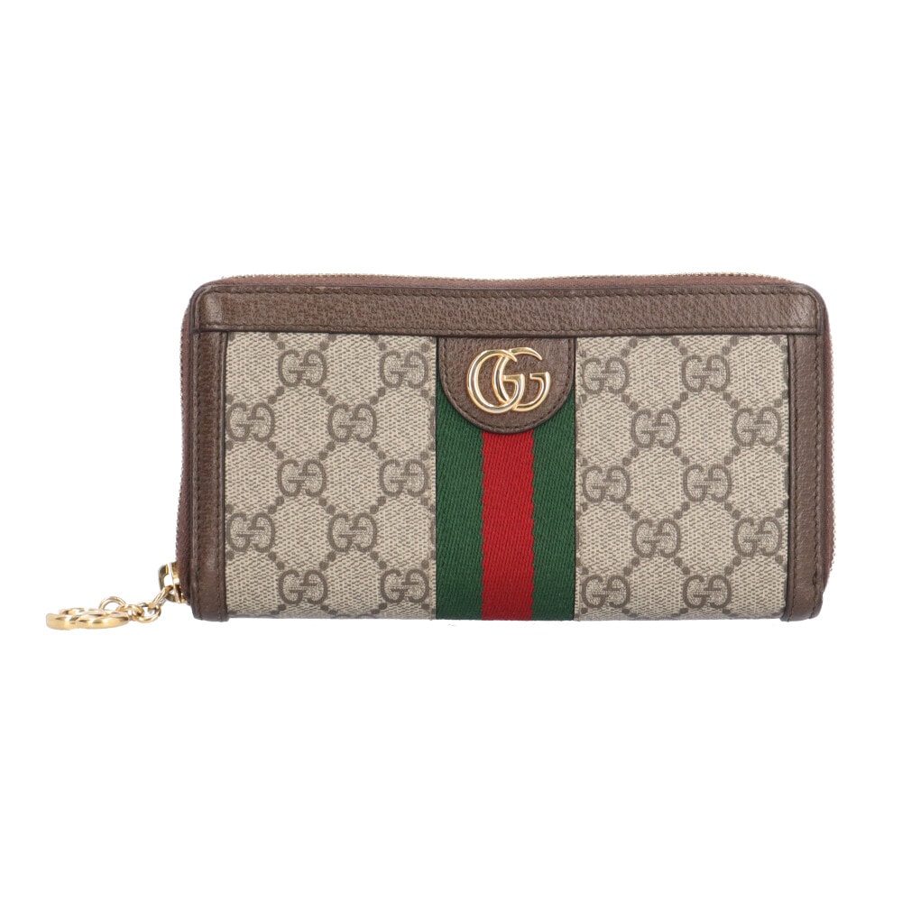 グッチ GG ジップアラウンドウォレット オフィディア 長財布 GGスプリームキャンバス 523154 レディース GUCCI 中古