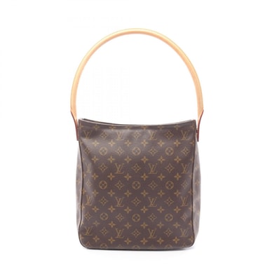 ルイ・ヴィトン LOUIS VUITTON ルーピングGM ショルダーバッグ バッグ PVCコーティングキャンバス レザー モノグラム レディース ブラウン系 M51145 【中古】