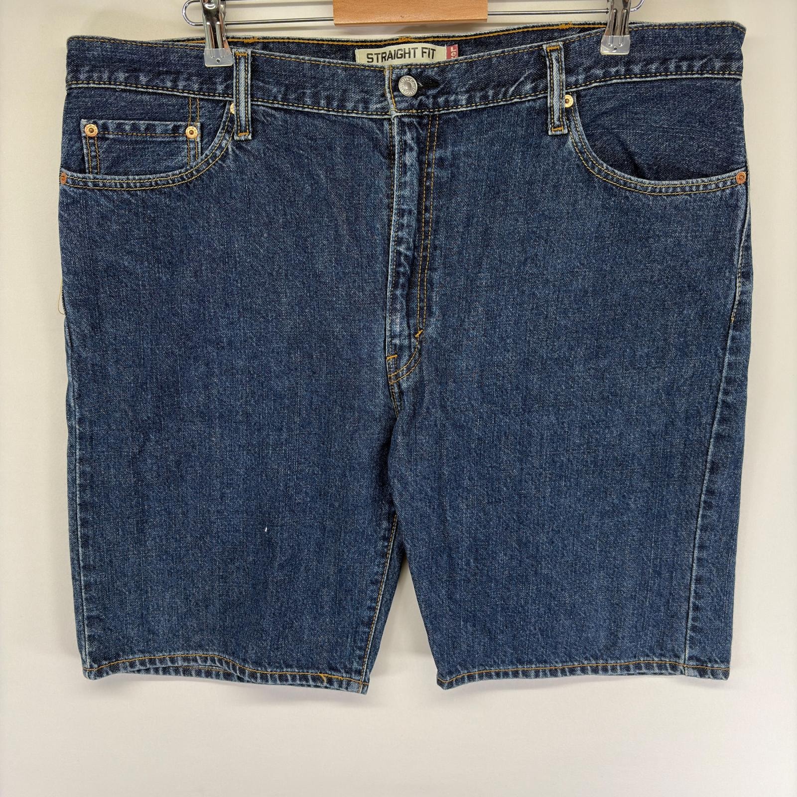 古着 リーバイス Levi's デニム パンツ 505 ストレート ジーパン ショート ハーフ ジーンズ 5ポケット w42  ブルー系 メンズ