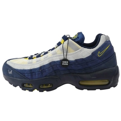 NIKE HQ8492-400 【フェイクバスターズ鑑定済】 × Eric Koston SB Air Max 95 Obsidian and Speed Yellow エアマックス95 オブシディアン アンド スピードイエロー 【極上美品】【中古】