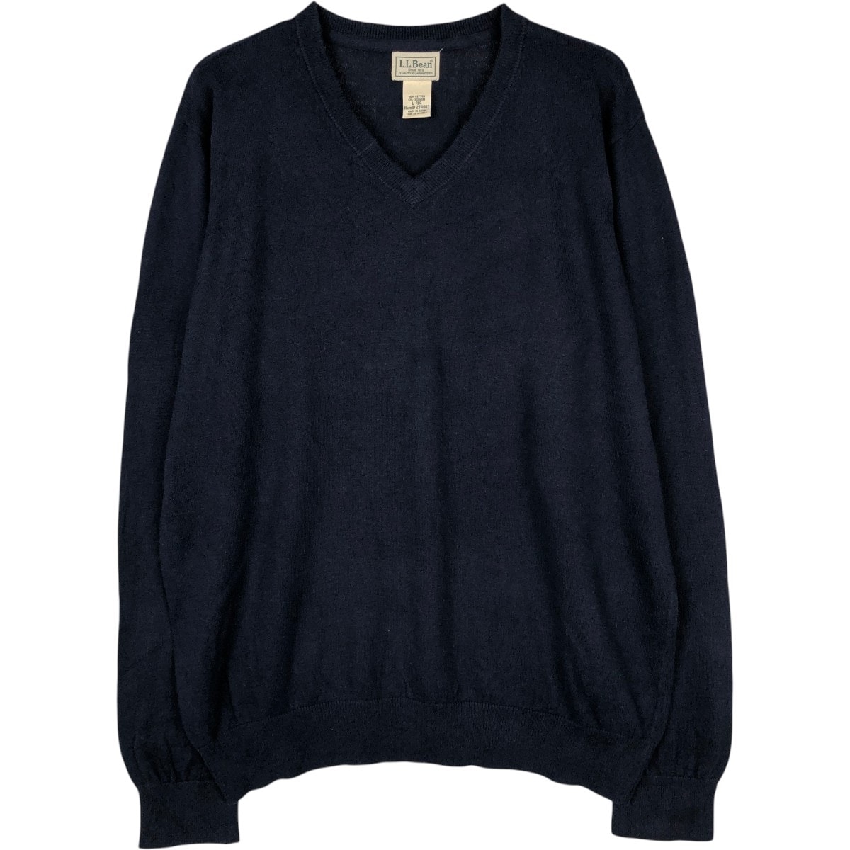 古着 90~00年代 エルエルビーン L.L.Bean Vネック カシミア混 コットンニットセーター メンズL相当 ヴィンテージ/eaa654170