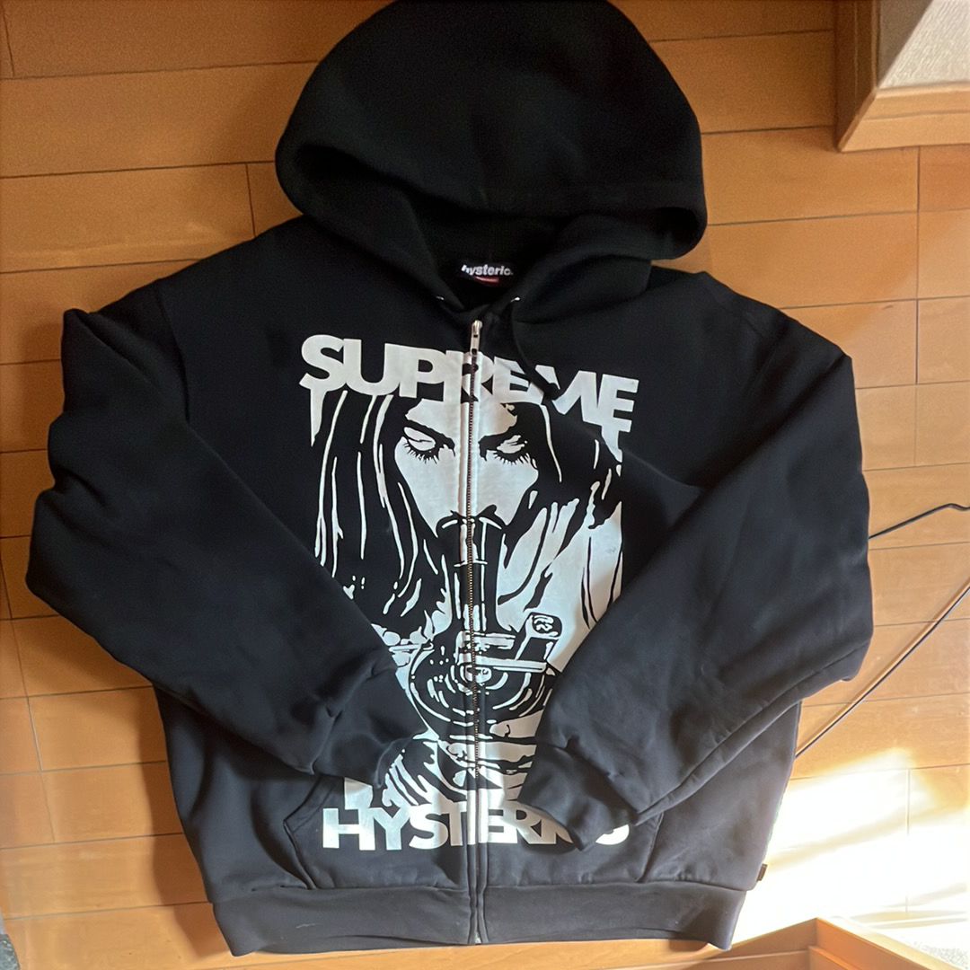Supreme x HYSTERIC GLAMOUR Thermal Lined Zip Up Hooded Sweatshirt "Black"