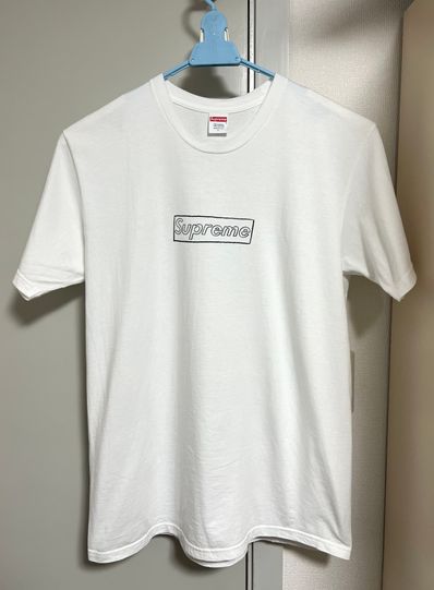 Supreme KAWS Chalk Logo Tee "White"