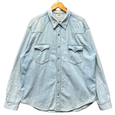 CELINE セリーヌ 2T303361U FADED SUMMER WASH DENIM 加工 ウエスタンデニムシャツ 56268