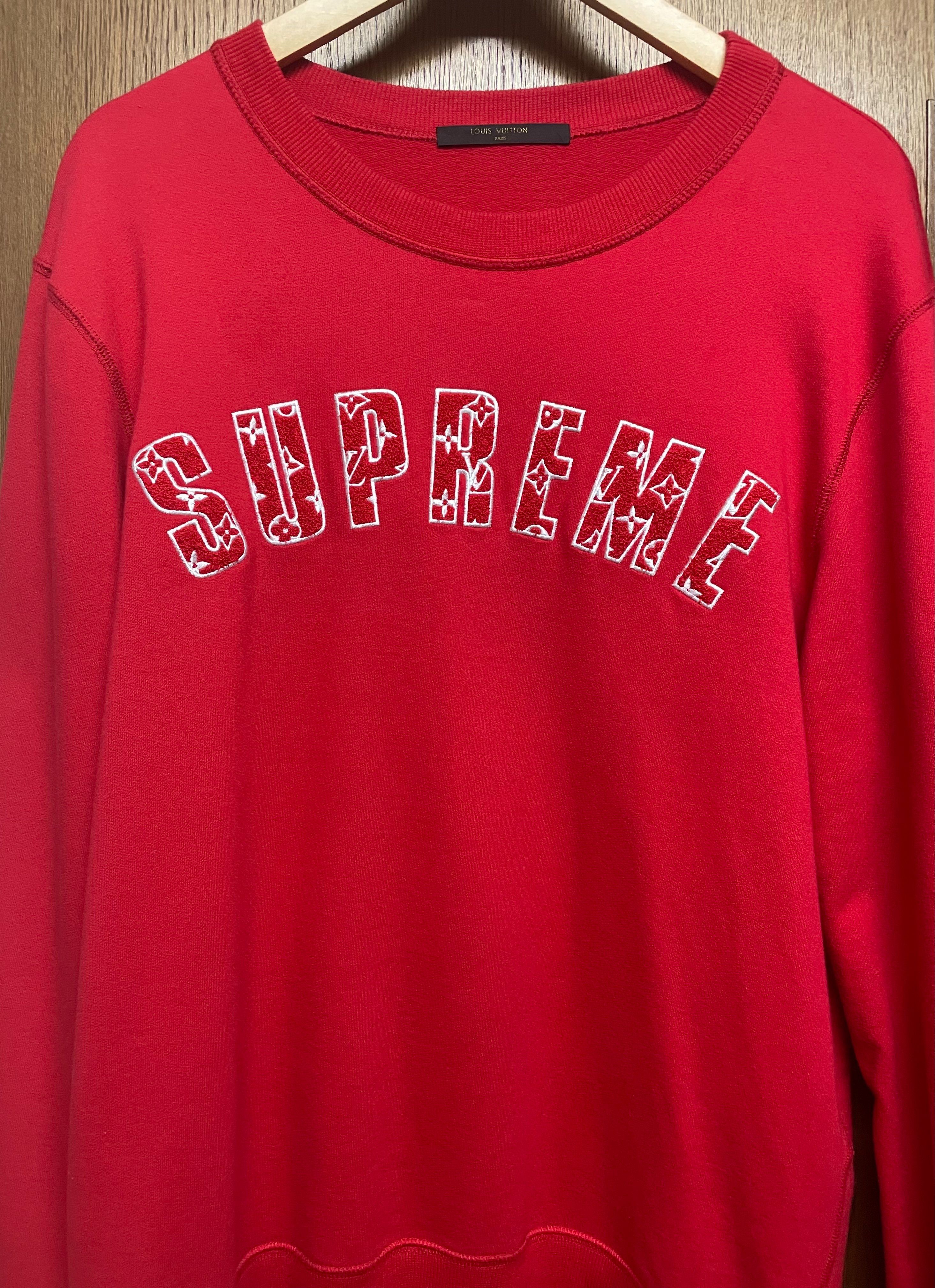 Supreme / Louis Vuitton Arc Logo Crewneck "Red"