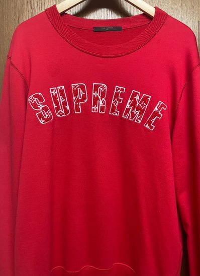 Supreme / Louis Vuitton Arc Logo Crewneck "Red"