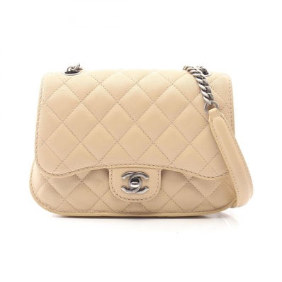 シャネル CHANEL マトラッセ ショルダーバッグ バッグ キャビアスキン(グレインドカーフ) レディース ベージュ系 【中古】
