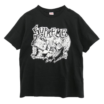 Supreme シュプリーム Tシャツ 25AW Fuckin Blowout Tee ファッキン ブローアウト プリント クルーネック 半袖Tシャツ ブラック系 M【中古】