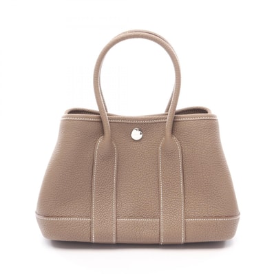 エルメス HERMES ネオガーデン23 エトゥープ ハンドバッグ バッグ レザー ネゴンダ エトゥープ レディース グレー系 【中古】