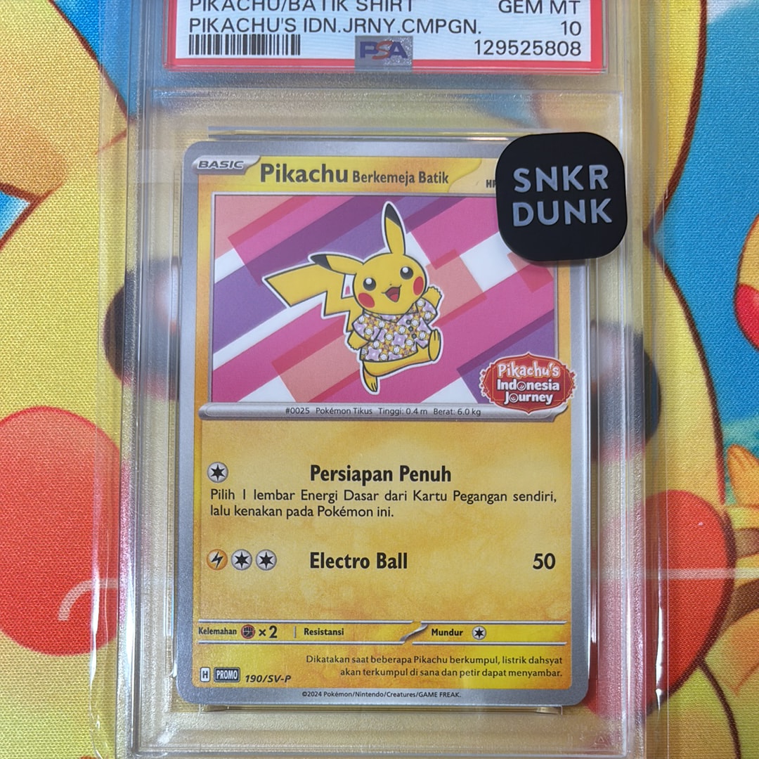 【鑑定品】PSA10 バティックシャツを着たピカチュウ フラワーピカチュウ柄 P PSA10】バティックシャツを着たピカチュウ (フラワーピカチュウ柄) P