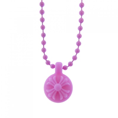 Chrome Hearts Rubber Crossball Silicon Necklace "Pink"