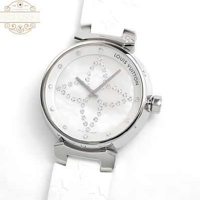 ヴィトン VUITTON タンブール 【Q13M0】 ダイヤ 時計 極美品