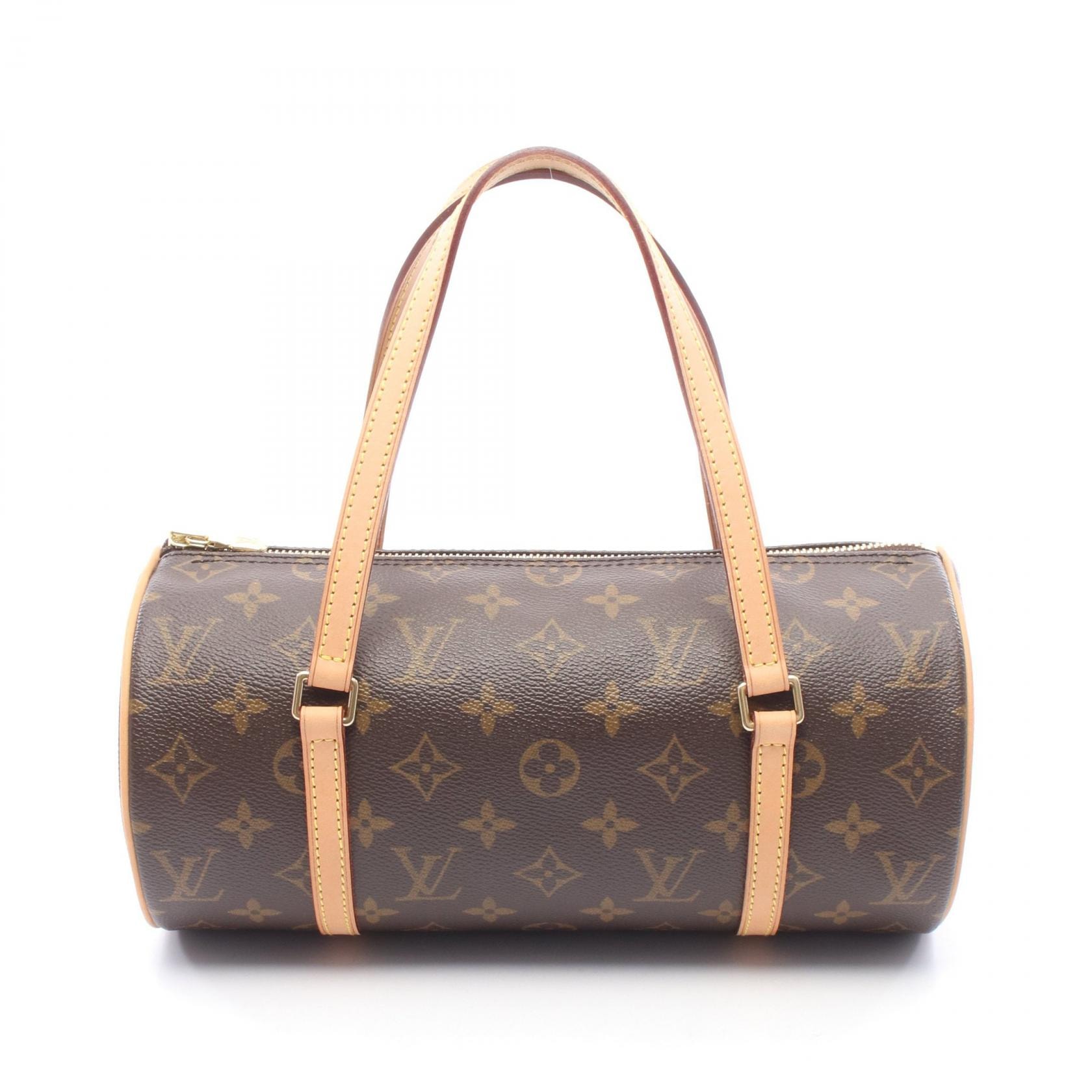 ルイ・ヴィトン LOUIS VUITTON パピヨン26 ハンドバッグ バッグ PVCコーティングキャンバス レザー モノグラム レディース ブラウン系 M51386 【中古】