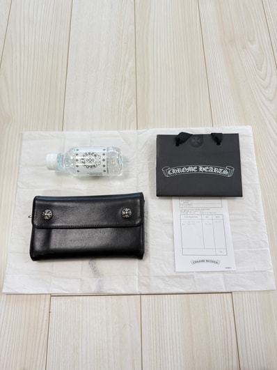 付属品完備/値下げ交渉可能 / 正規品!CHROME HEARTS クロムハーツ ウェーブ WAVE ウォレット 財布