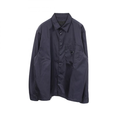 プラダ PRADA Re-Nylon 三角ロゴプレート 衣料品 アウター ナイロン メンズ ネイビー系 【中古】