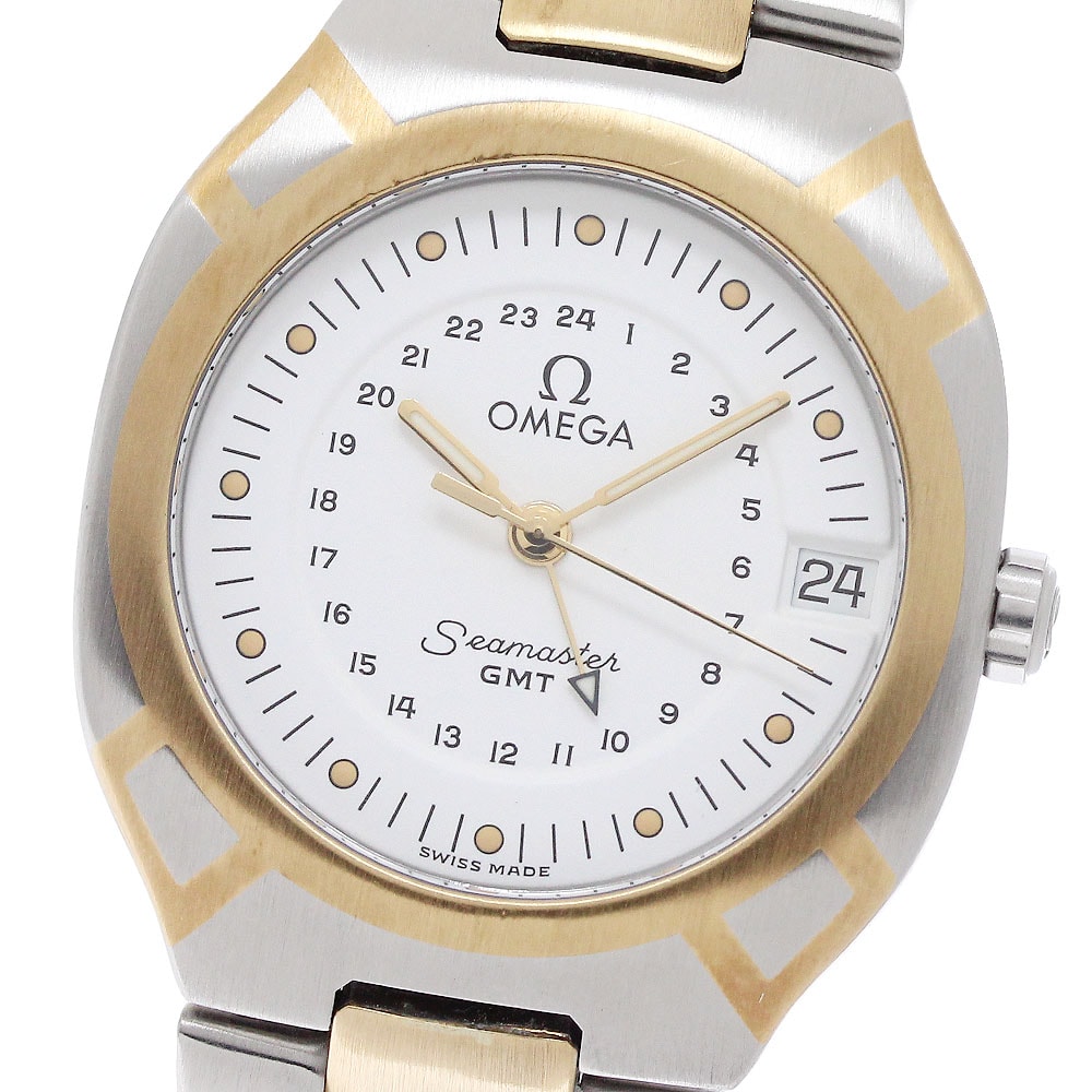 ☆良品 オメガ シーマスターポラリス GMT クォーツ ボーイズ 【中古】