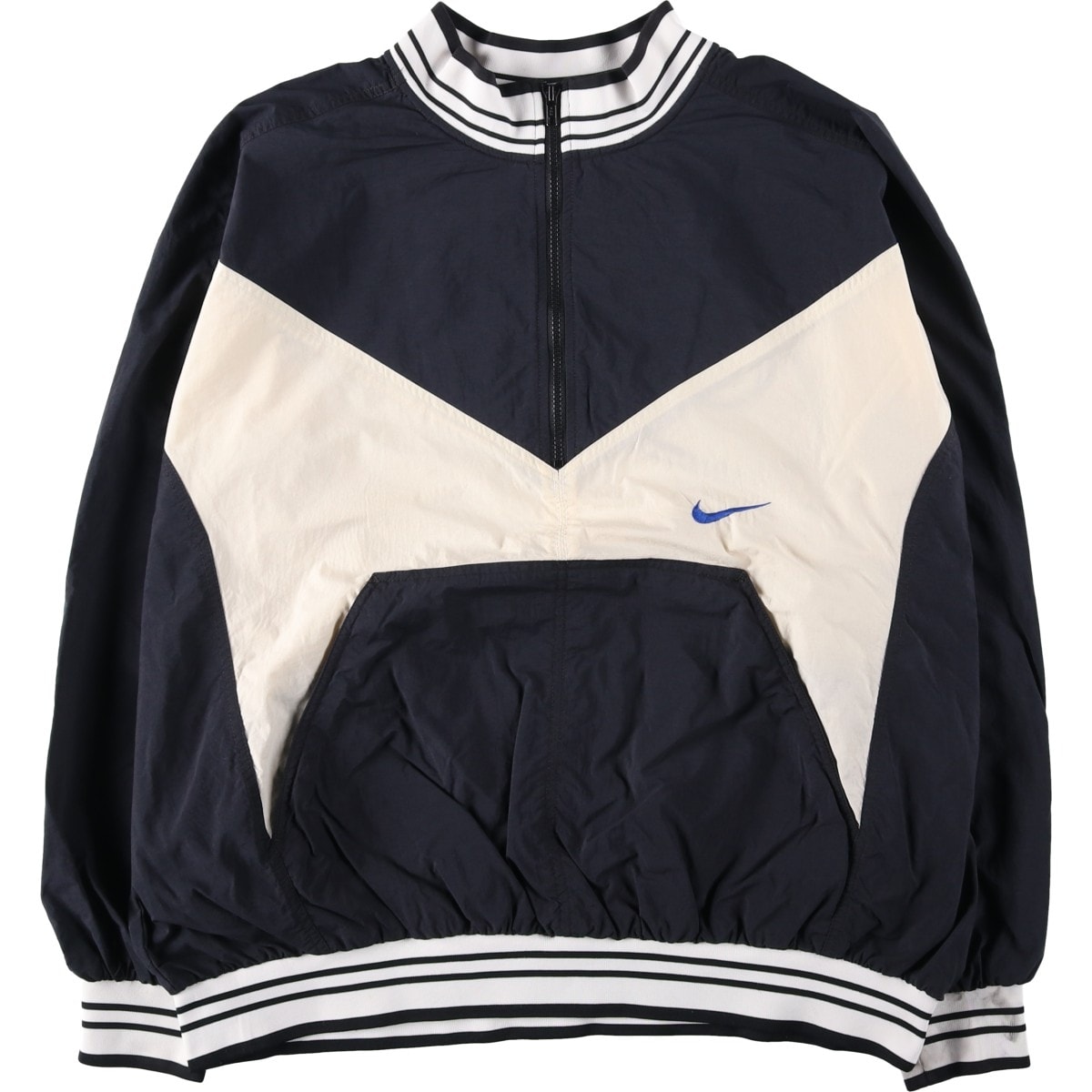 古着 90年代 ナイキ NIKE バックロゴ ハーフジップ ナイロンプルオーバー メンズXXL相当 ヴィンテージ/eaa630951