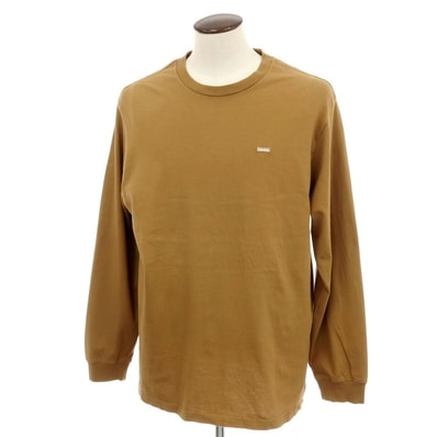 【中古】シュプリーム Supreme コットン クルーネック 長袖Tシャツ オーカー【サイズL】【メンズ】