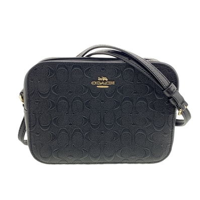 COACH コーチ ミニ ジェイミー カメラ バッグ シグネチャー ショルダーバッグ CC943 レザー ブラック レディース【中古】