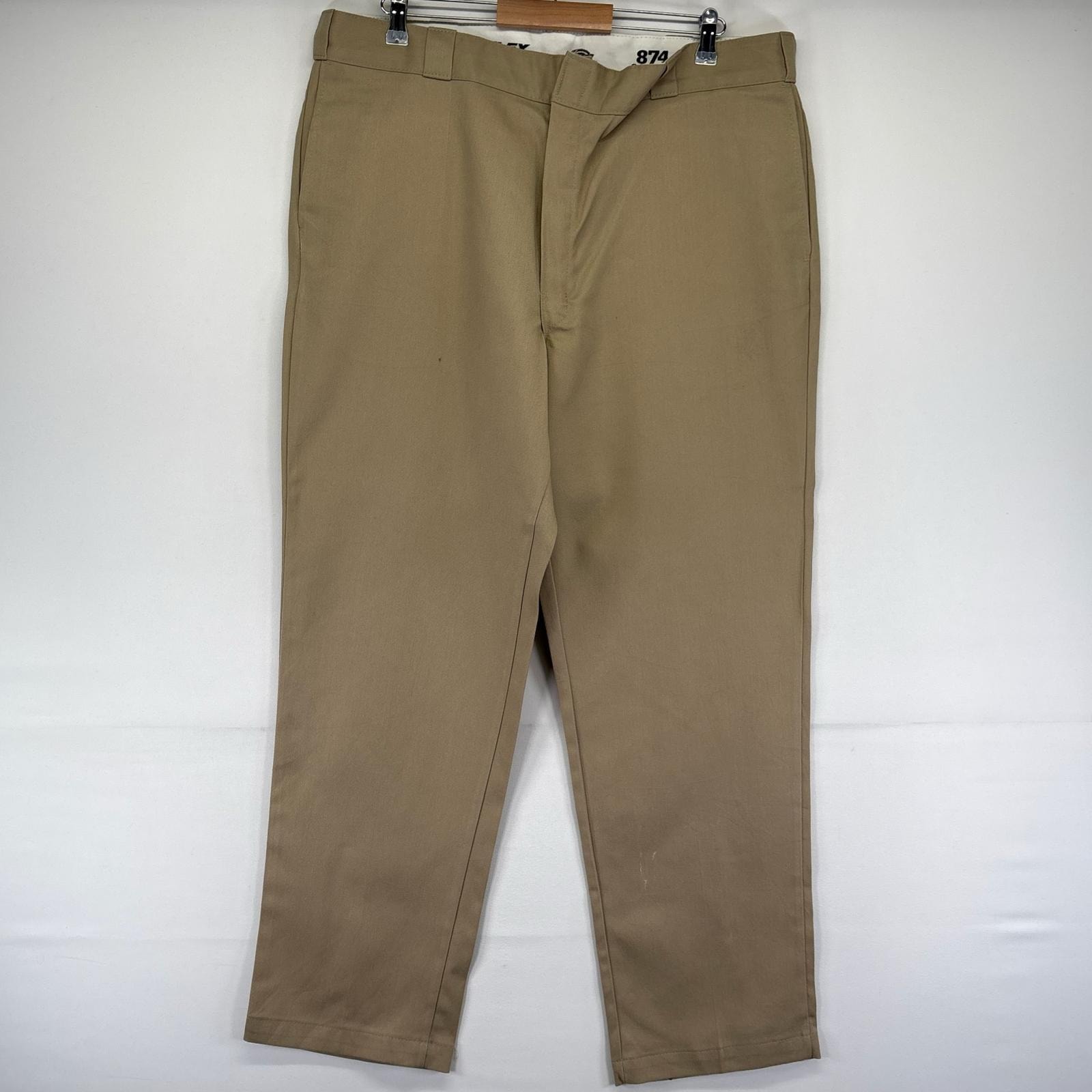 古着 ディッキーズ Dickies パンツ 874 ワークパンツ チノパン ストレート ジッパーフライ 大きいサイズ w42 L32 ベージュ系 メンズ