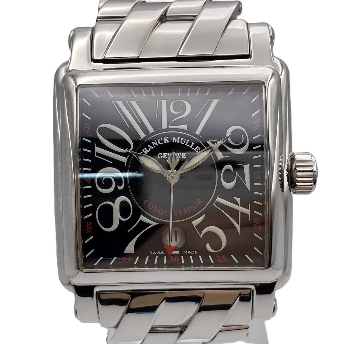 FRANCK MULLER フランクミュラー コンキスタドール コルテス 腕時計 10000SC ステンレススチール シルバー ブラック  メンズ【中古】