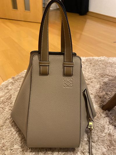 LOEWE Small Hammock Bag In Pebble Grain Calfskin "Sand"