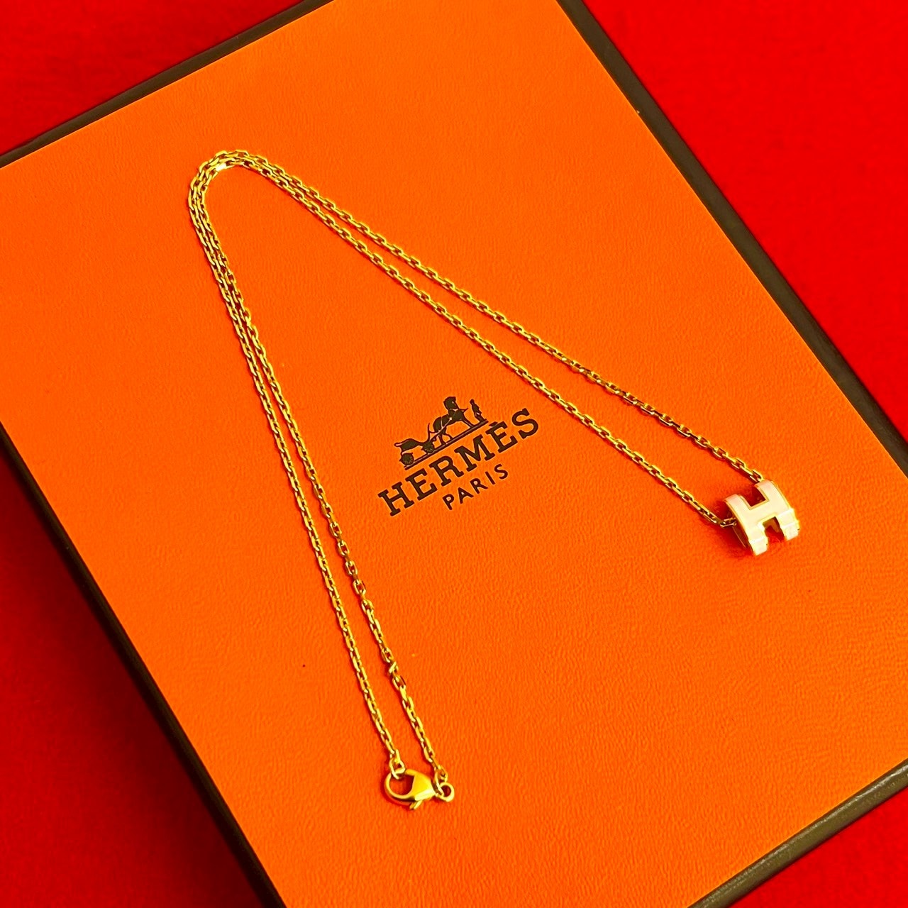 HERMES エルメス ミニ ポップアッシュ GP ネックレス ピンク
 50389