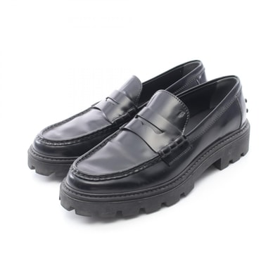 トッズ TOD'S Gomma Pesante ゴマペザンテ ローファー 靴 レザー レディース ブラック系 【中古】