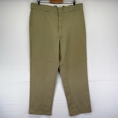古着 ディッキーズ Dickies パンツ ワークパンツ ワンポイントロゴ チノパン 874 大きいサイズ W38 L32 ベージュ系 メンズ