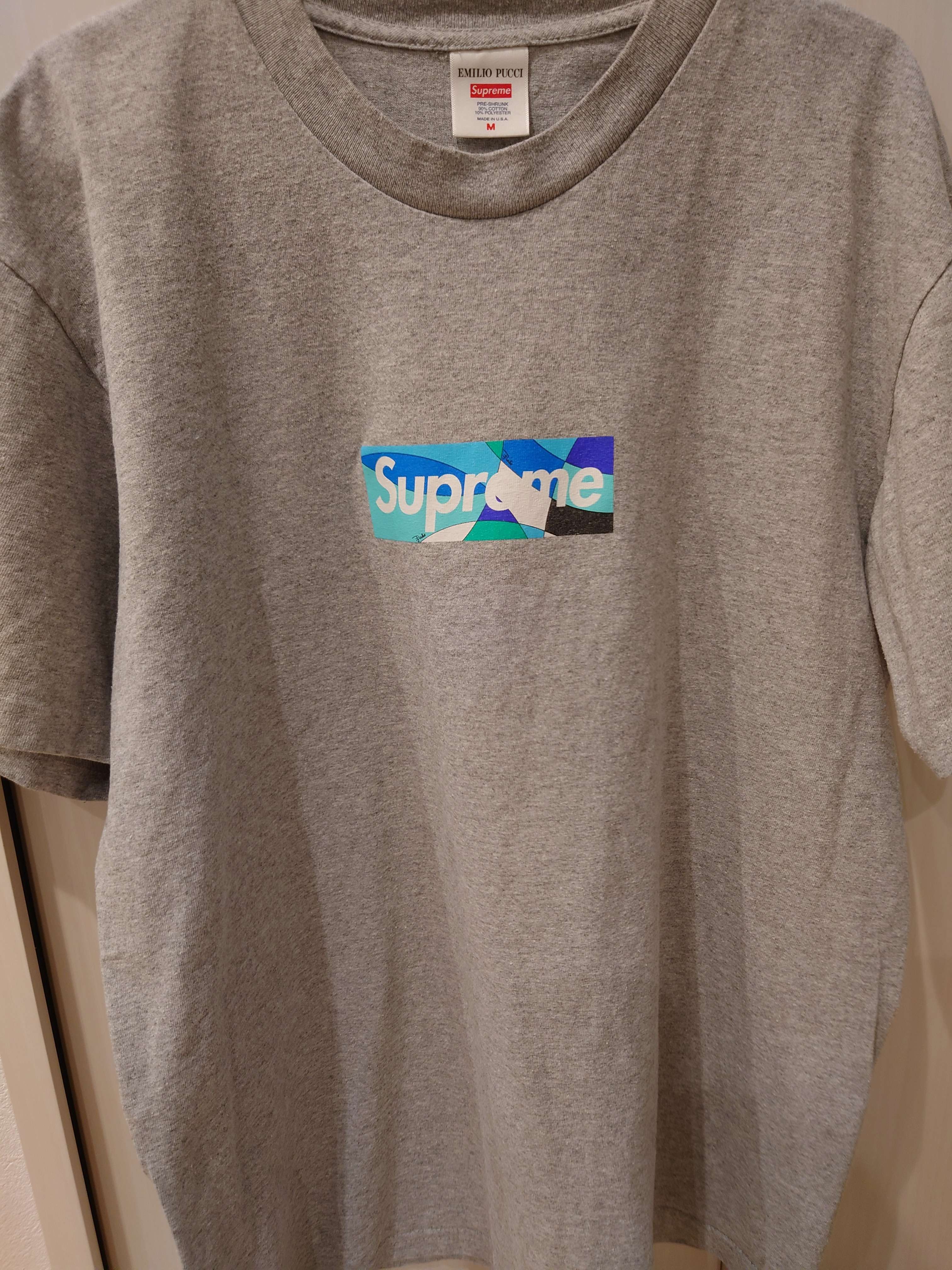 Supreme / Emilio Pucci® Box Logo Tee "Grey/Blue"