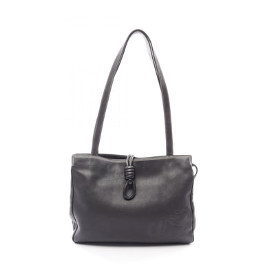 ロエベ LOEWE アナグラム トートバッグ バッグ レザー レディース ブラック系 【中古】