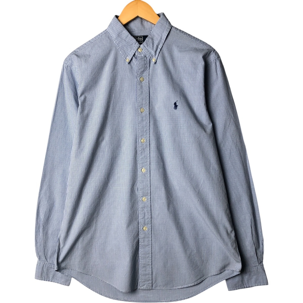 古着 ラルフローレン Ralph Lauren CUSTOM FIT ギンガムチェック 長袖 ボタンダウンチェックシャツ メンズL相当/eaa574089