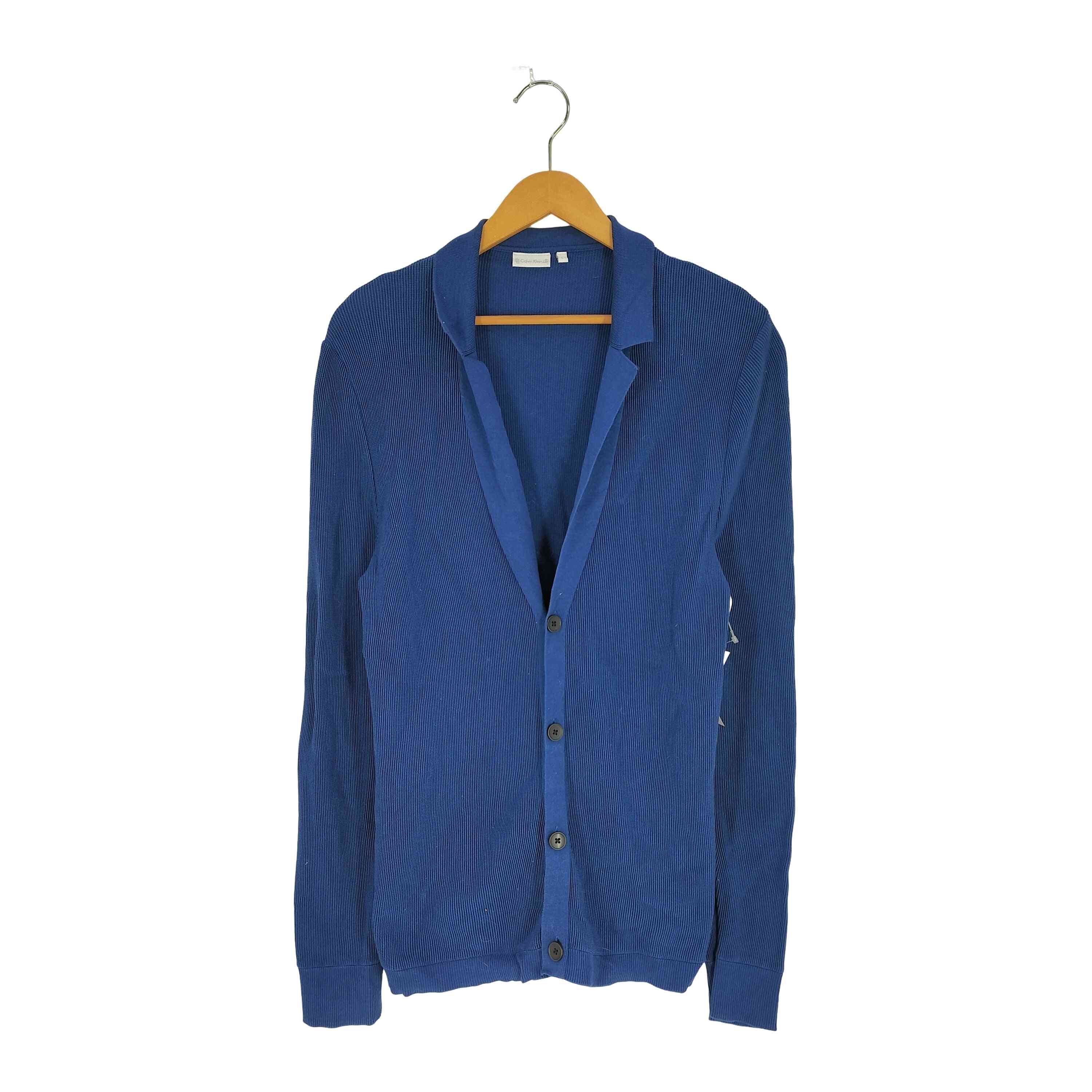 オープンネック 畦編み コットンカーディガン【1140509869278】