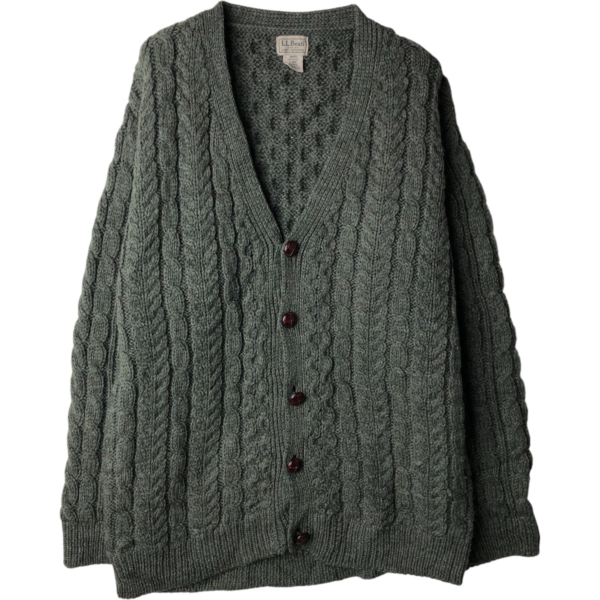 古着 90年代~ エルエルビーン L.L.Bean フィッシャーマンアランニットカーディガン アイルランド製 メンズL相当 ヴィンテージ/eaa612311
