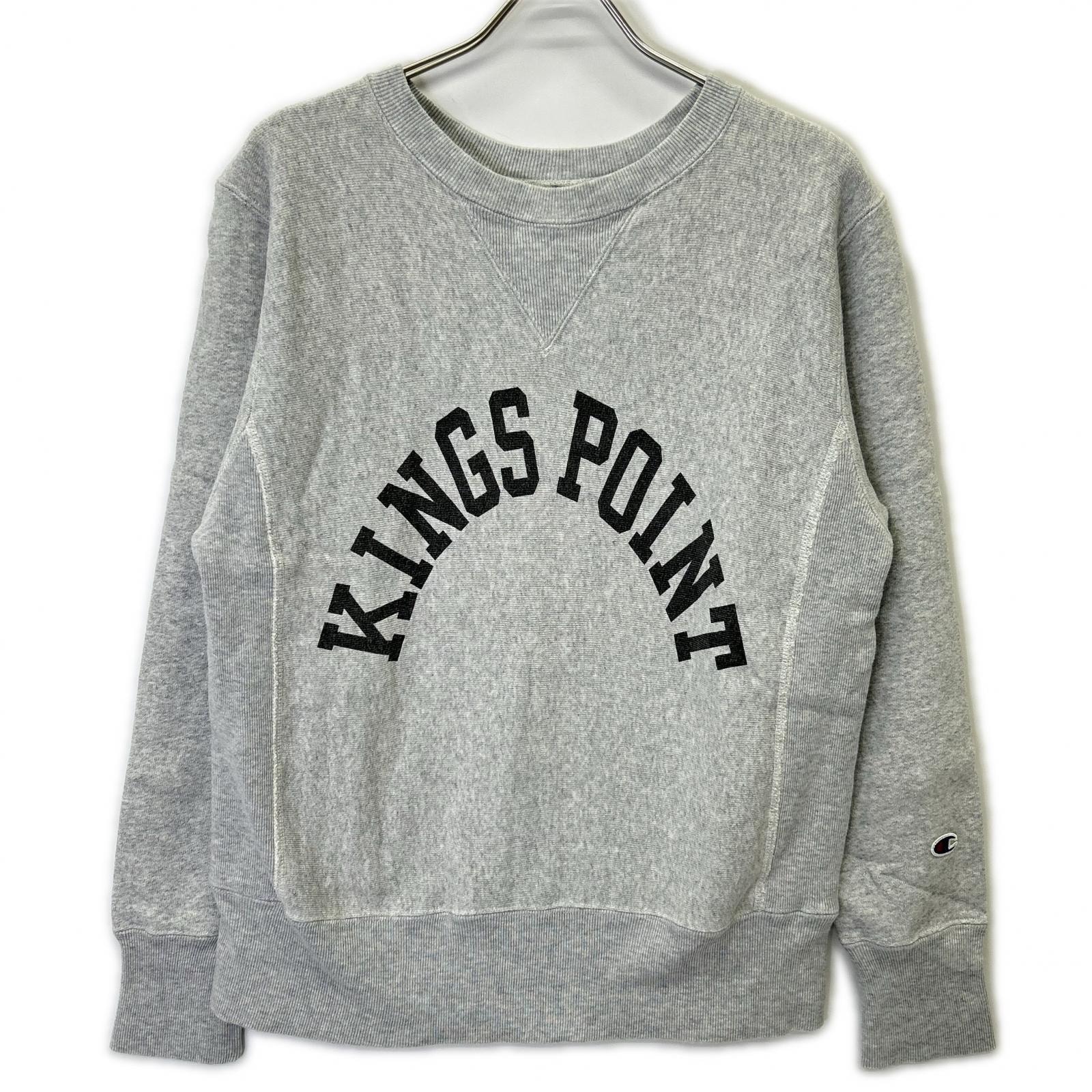チャンピオン グレー リバースウィーブ KINGS POINT スウェットシャツ MEDIUM