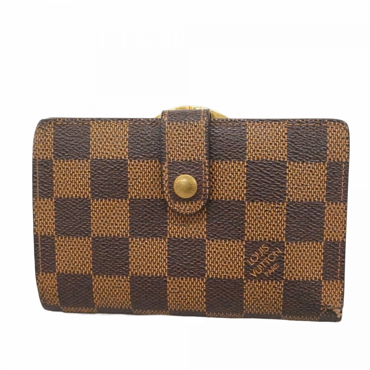 【6cd5170】ルイヴィトン 財布 ダミエ ポルトモネビエヴィエノワ N61664 エベヌ【中古】レディース