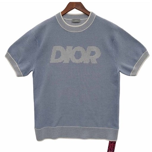 Christian Dior クリスチャンディオール ニットロゴ 半袖Tシャツ S レディース【中古】