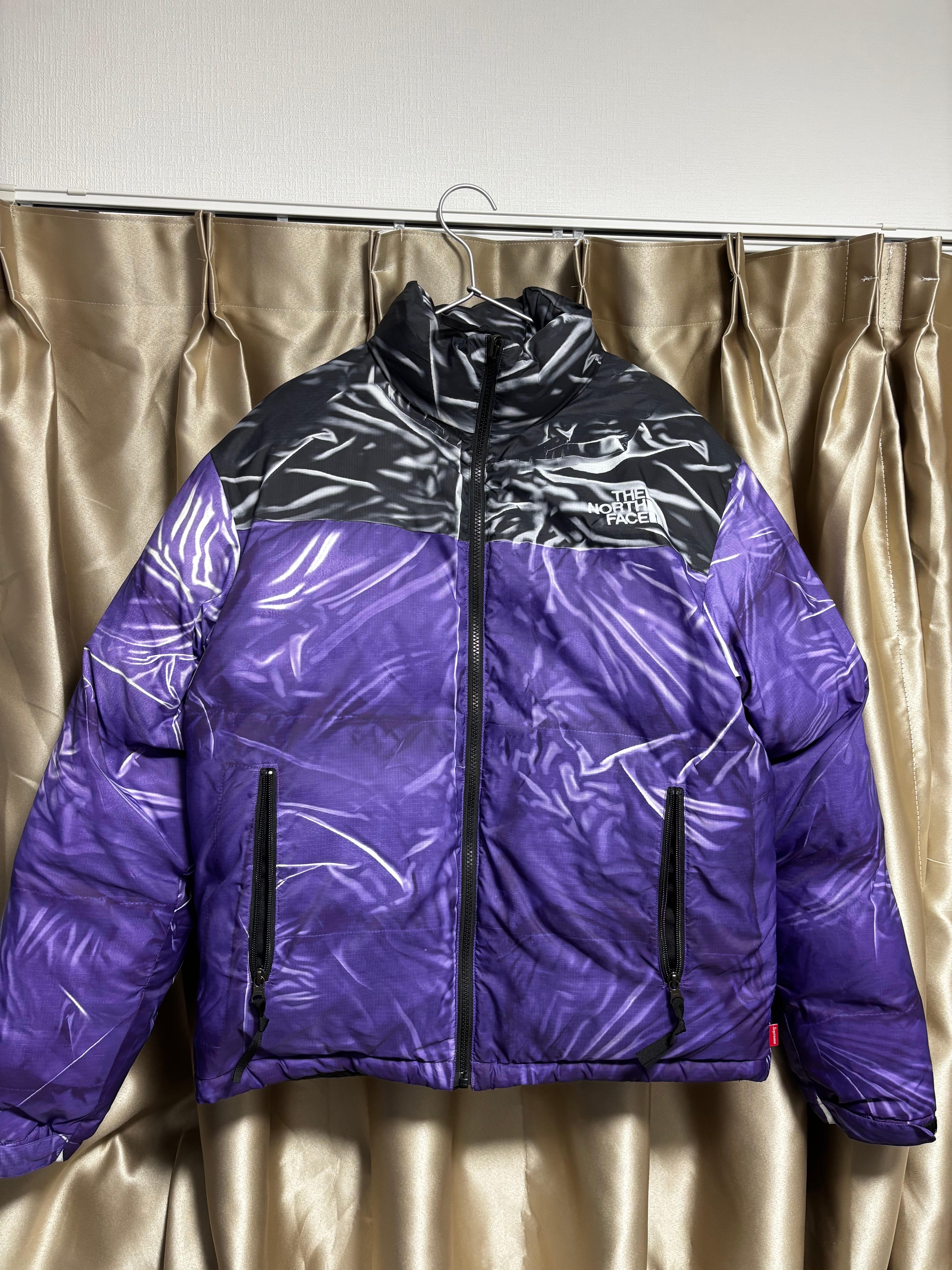 Supreme x The North Face Trompe Loeil Printed Nuptse Jacket "Purple"