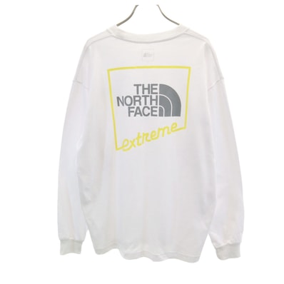 THE NORTH FACE ノースフェイス バックロゴ 長袖 エクストリーム Tシャツ XL ホワイト NT32032 アウトドア ロンT