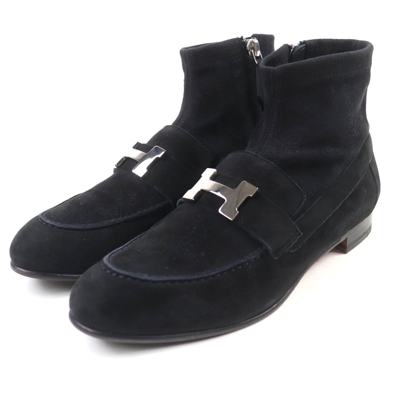 美品 エルメス
 ショートブーツ ブラック レディース 35