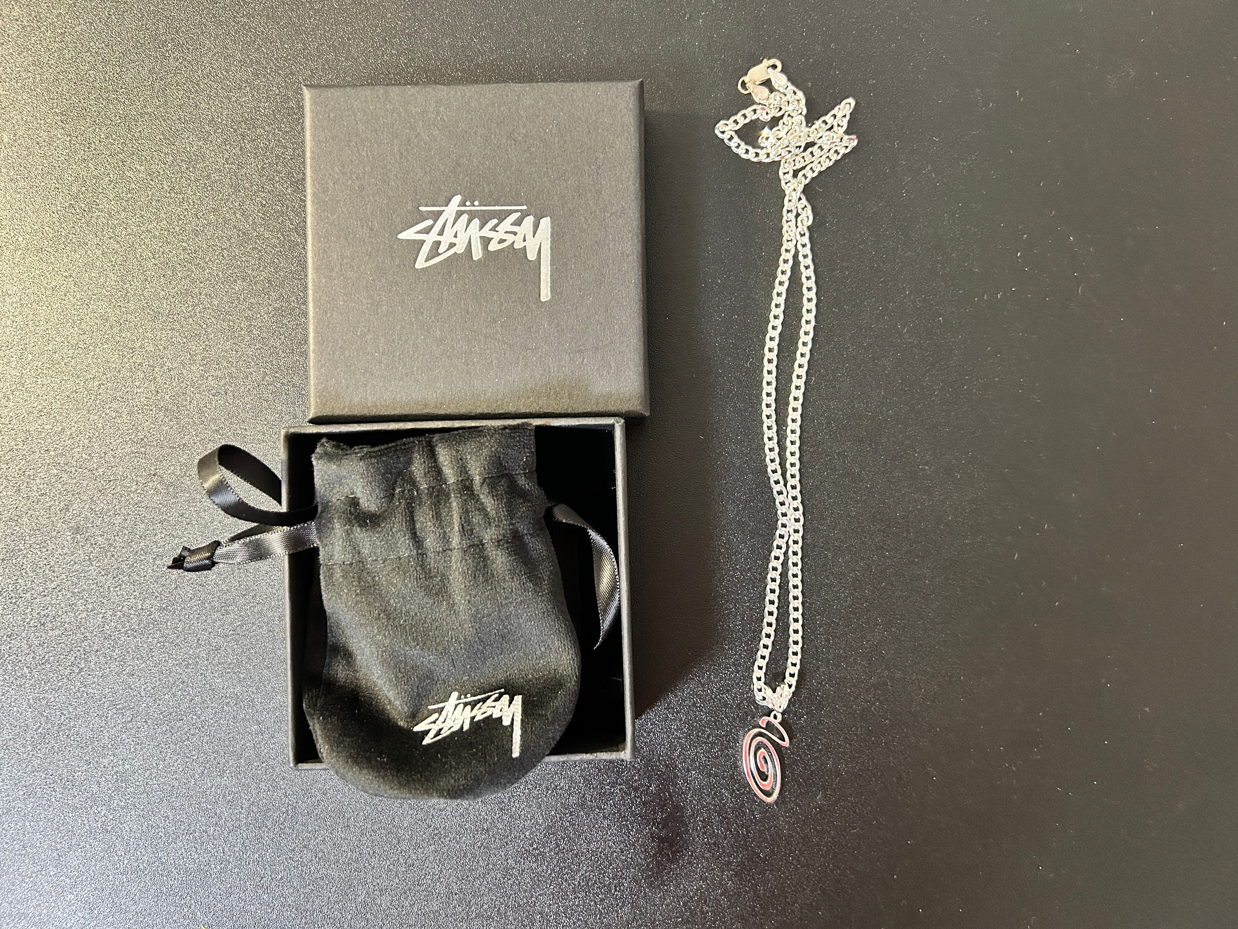 Stussy Spring 24 Jewelry Swirly S Chain Necklace "Sterling Silver"