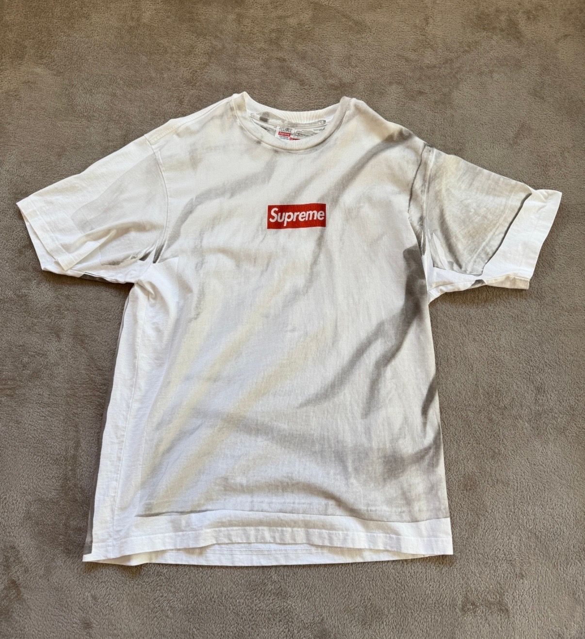 Supreme x MM6 Maison Margiela Box Logo Tee "White"